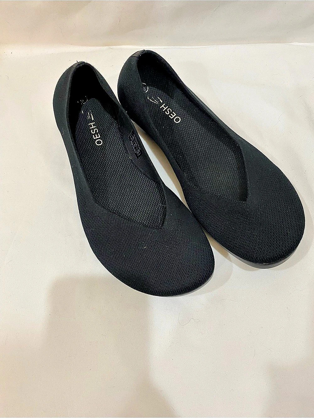 OESH Dream+ Knit Ballet Flat Black US 9
